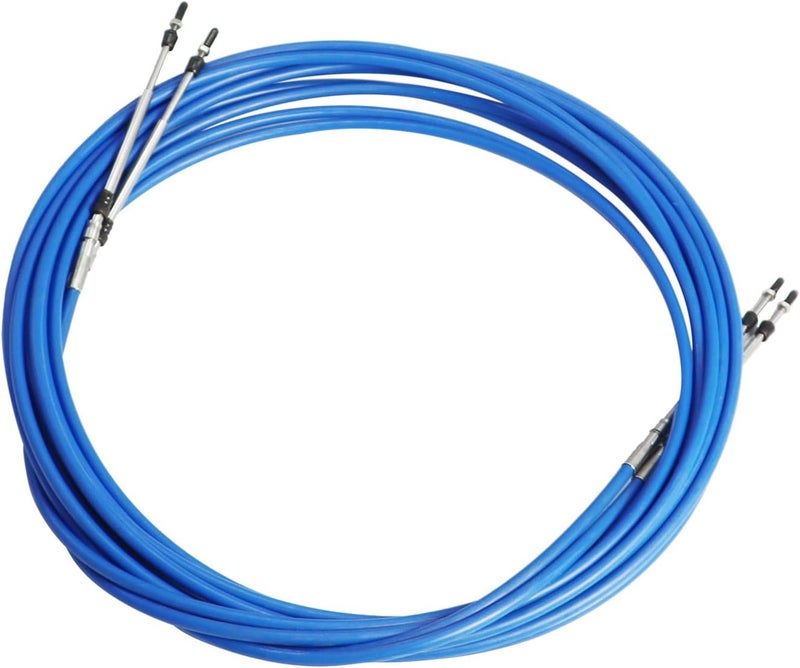 Jecoupoon Store 3300/33C Marine Throttle Shift Remote Control Box Cable for Outboard Engine Boat Motor Steering System 8FT 13FT 15FT 20FT 30FT (24FT,2PCS) - Image 2